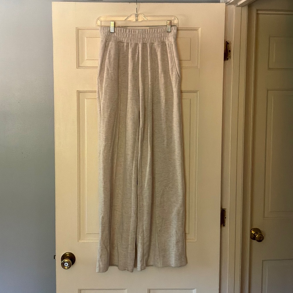 Varley DoubleSoft Wide Leg Pant 30" Gray Heather VAR02105 Loungewear Yoga Small